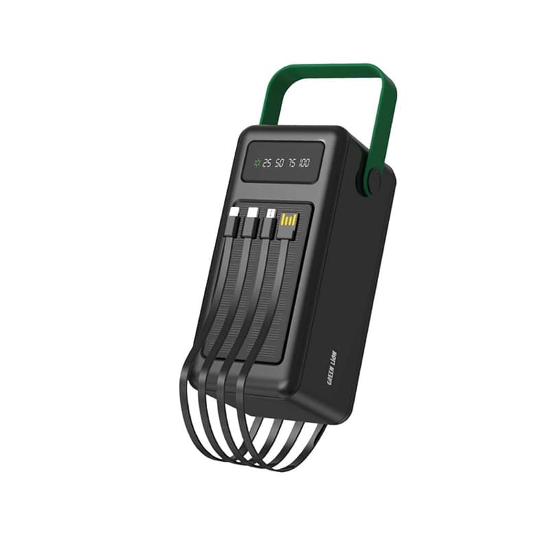 پاوربانک خورشیدی 80000 میلی آمپر گرین لاین مدل GREEN LION SOLAR MAX POWERBANK GNSLRPB80KBK
