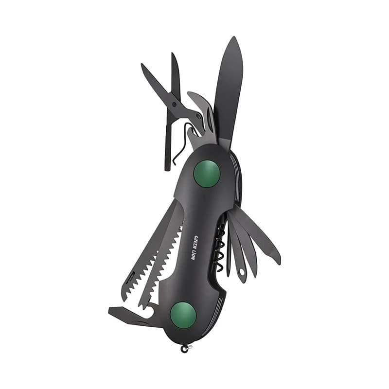 ابزار 14 کاره گرین لاین مدل GREEN LION 14 IN 1 TOOL MULTI TOOL KEY CHAIN KNIFE GN14N1MTOLBK