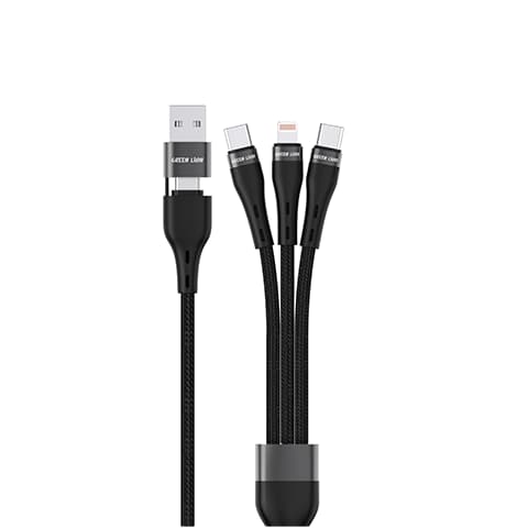 کابل شارژ فست 3به2 گرین لاین مدل GREEN LION BRAIDED GN3IN2FCCL