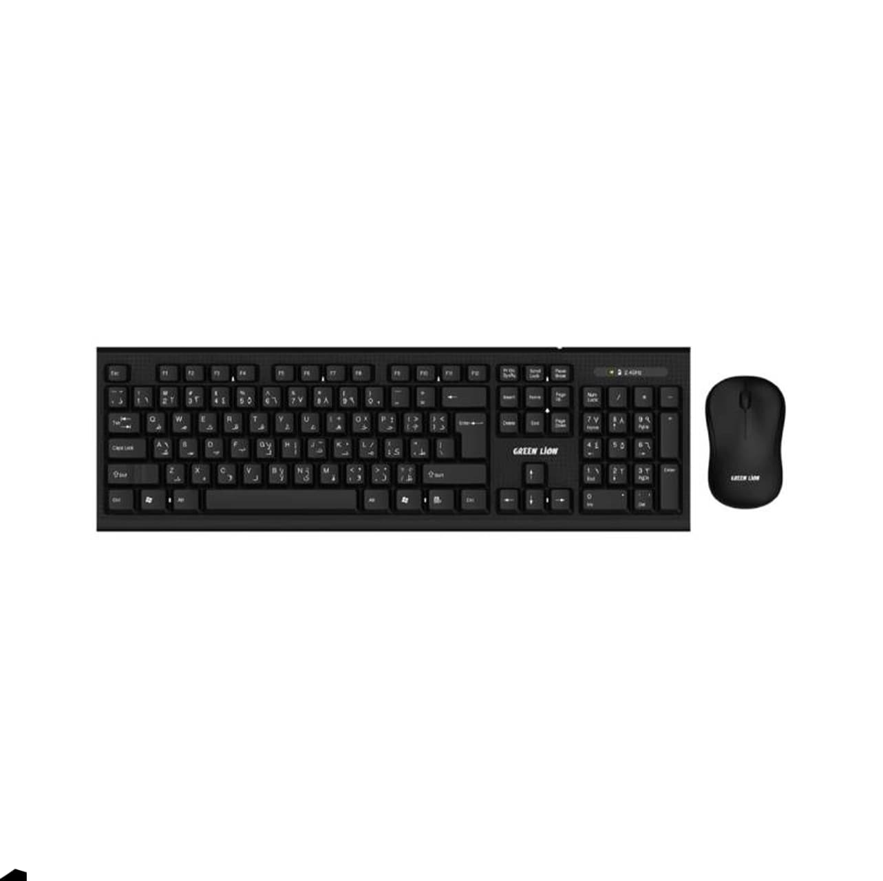 GREEN LION WIRELESS KEYBOARD AND MOUSE GNWS24GKEYMBK