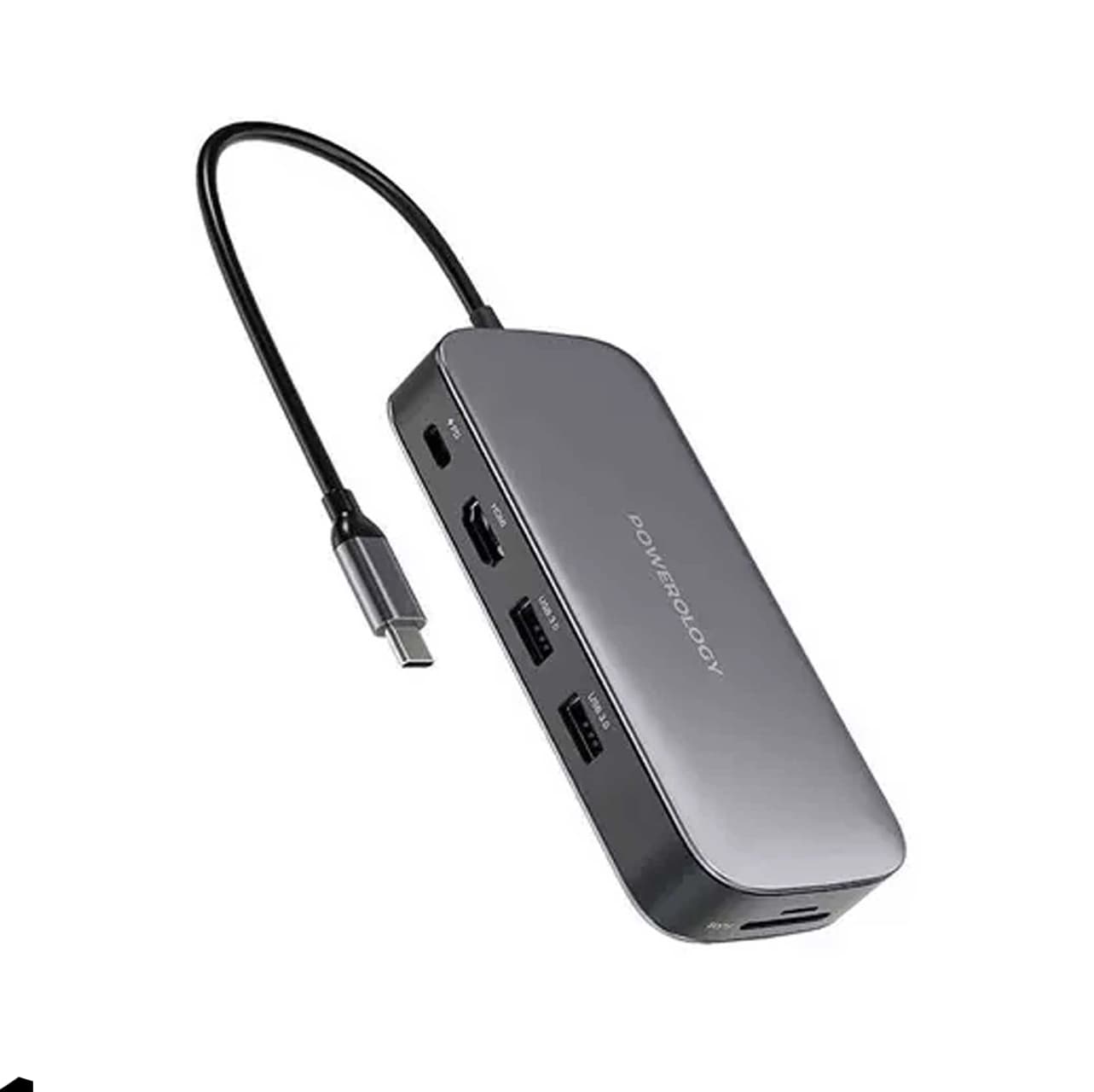 هاب تایپ سی پاورولوژی مدل POWEROLOGY 256GB USB-C HUB & SSD DRIVE PWSDHB256