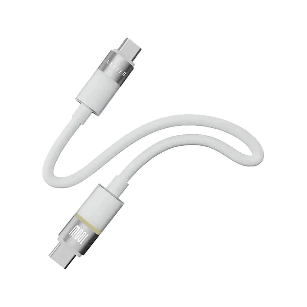 کابل شارژ تایپ سی 100w لِولو مدل LEVELO LUNO TYPE-C TO TYPE-C