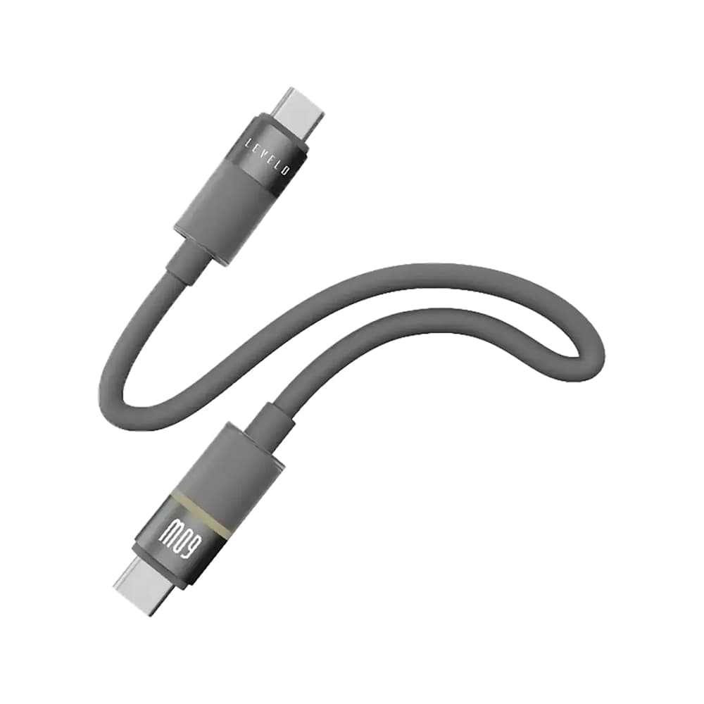 کابل شارژ تایپ سی 60w لِولو مدل LEVELO LUNO TYPE-C TO TYPE-C