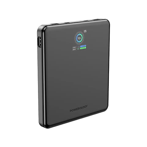 پاوربانک 20000 میلی آمپر و هاب HDMI پاورولوژی مدل POWEROLOGY VOLTSTREAM POWER BANK PPBCHA89BK