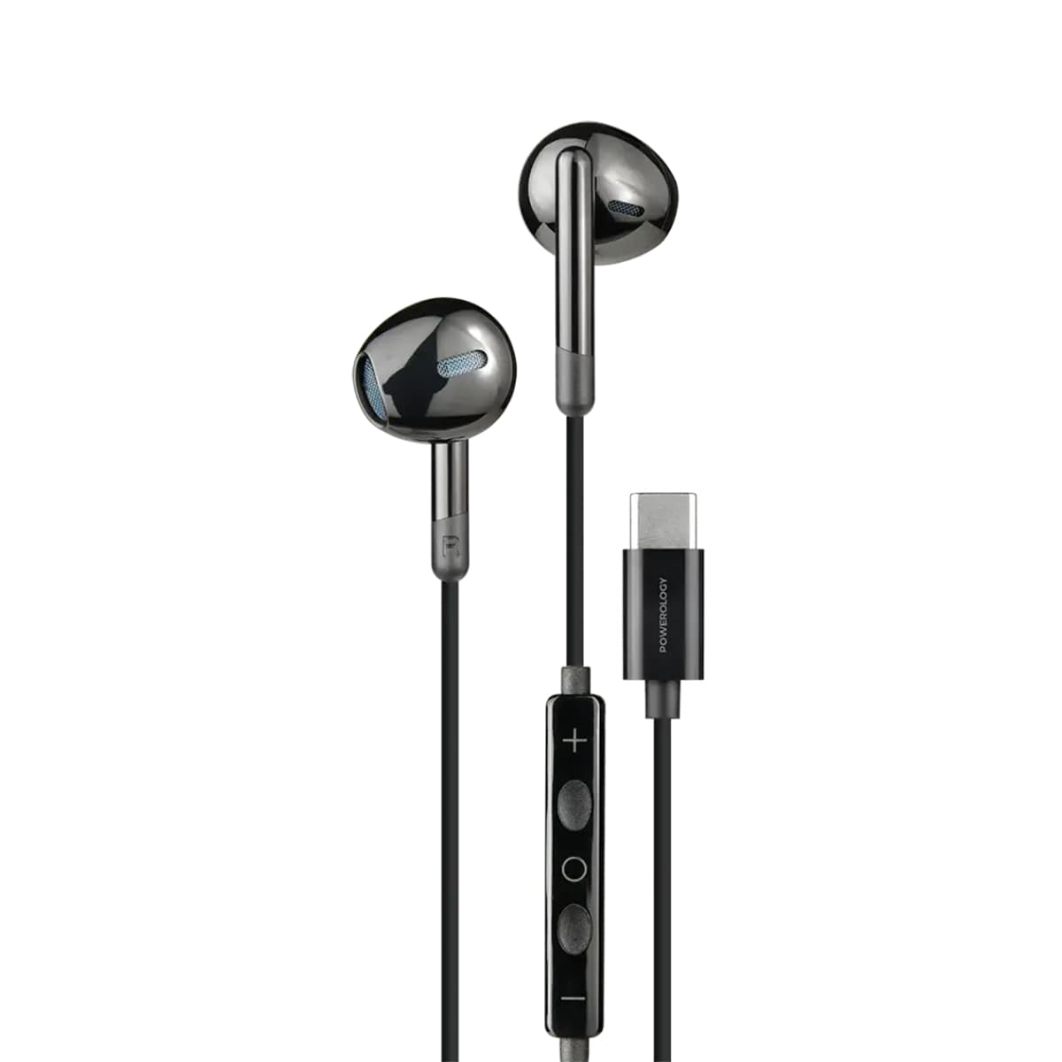 هندزفری سیمی تایپ سی پاورولوژی مدل Stereo Earphones PWEPHCR17BK